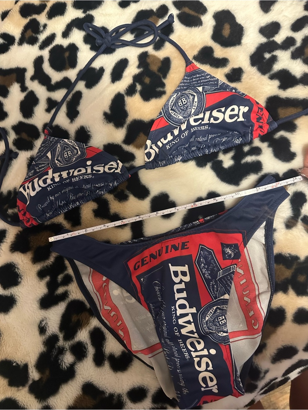 Budweiser Navy and Red Branded Triangle Bikini - Picture 5 of 6